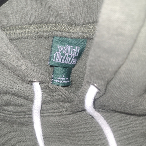 Cropped hoodie sweatshirt by Wild Fable size large olive 🫒 - Picture 2 of 4
